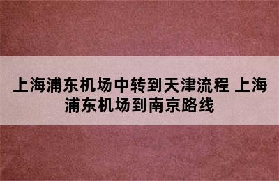 上海浦东机场中转到天津流程 上海浦东机场到南京路线